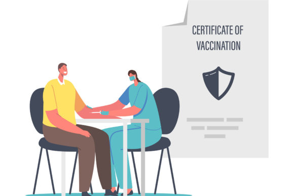 Covid Vaccine Certificate Design for Embroidery