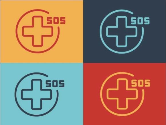 Elegant Medical Help Logo for Embroidery Projects