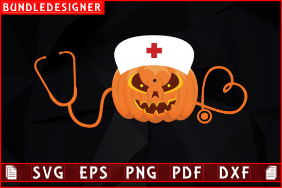 Halloween Nurse with Stethoscope: A Charming Embroidery Design