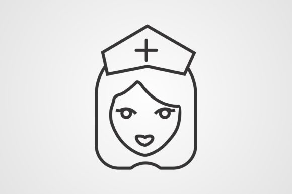 Nurse Line Icon: A Versatile Addition for Embroidery Projects