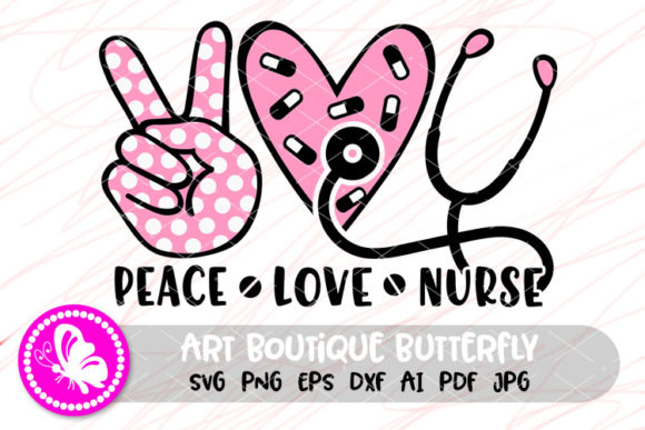 Peace Love Nurse Heart Phonendoscope