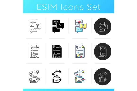 Review of Online Medical Service Icons Set