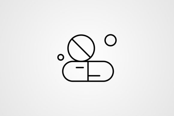 Vector Medical Capsule Line Icon: A Clean, Professional Design