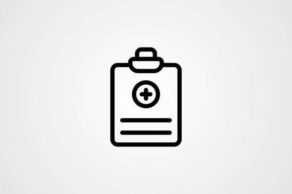Vector Medical Report Line Icon: A Clean, Professional Touch
